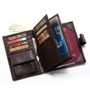 Genuine Leather Men's Wallet First Layer Leather Business Casual Wallet Large Capacity Multifunctional Passport Book